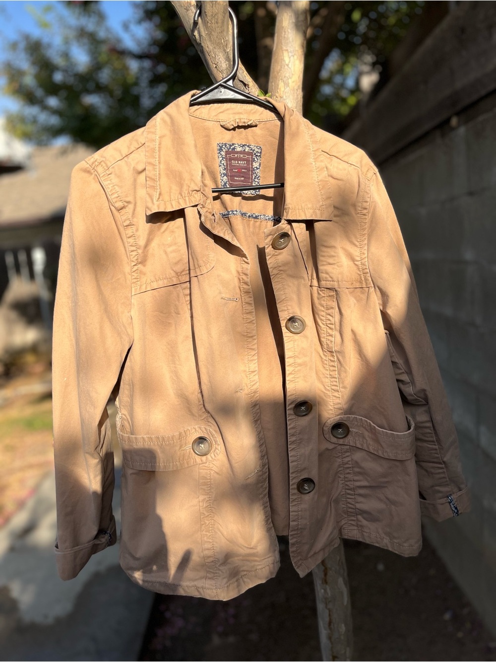 Old Navy Women's Tan Utility Button Jacket